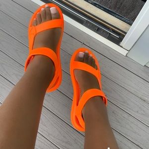 Neon Strapped Sandals